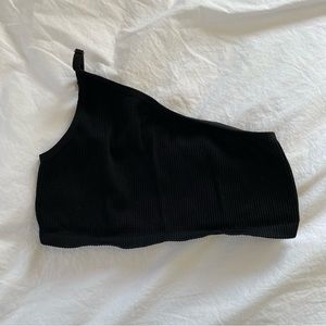 Urban Outfitters Asymmetrical Black Bralette Small